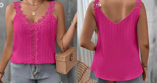 Shein Plus Size Solid Color Camisole And Tank Top, 4XL +