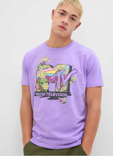 GAP MTV Graphic T-Shirt, L */#