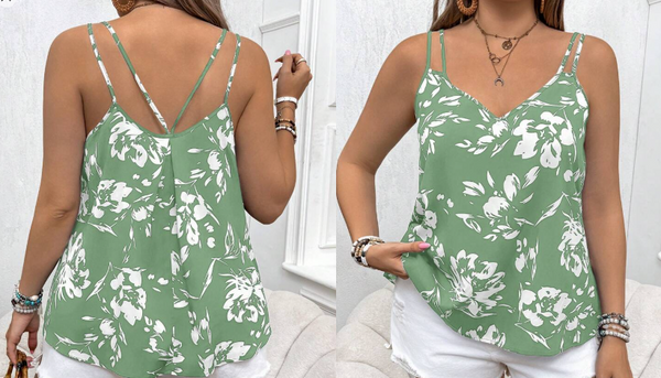 Shein Plus Size Floral Print Camisole, 4XL +