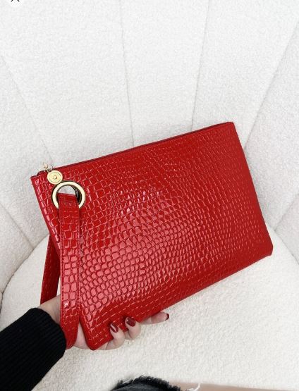 Shein Crocodile Pattern Pu Leather Square Crossbody Bag +