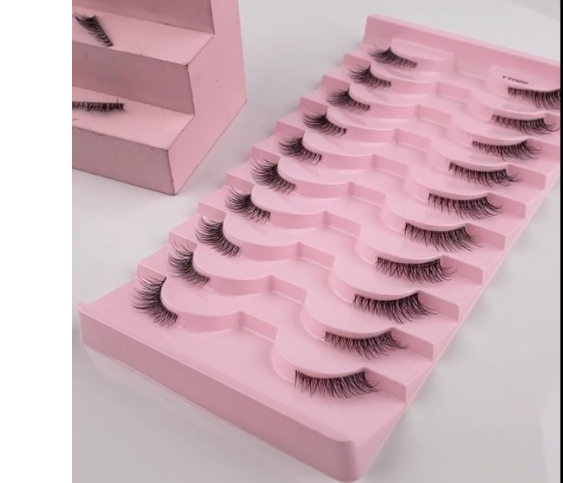 Shein 10Pairs False Eyelashes, Cat Eye Lashes, Natural Look Faux Mink Lashes, Code: Y1021 +