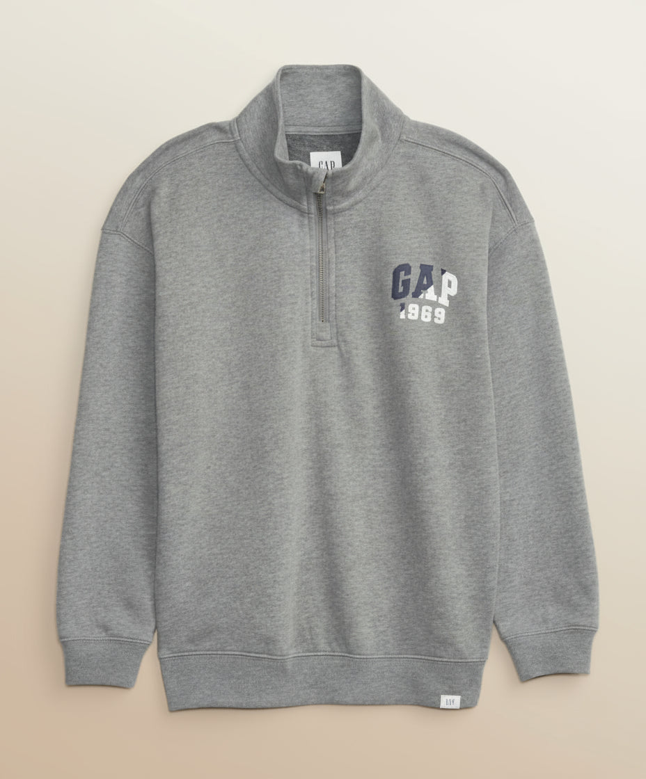 GAP Kids Logo Quarter-Zip Sweatshirt +