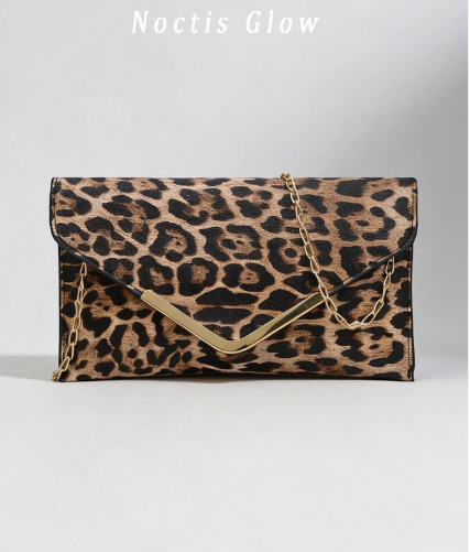 Shein Leopard Print Clutch Bag For Women -.