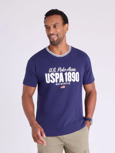 U.S. Polo Script Wordmark Graphic T-shirt -.