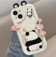 Silicone Panda Elements Novelty 1pc 3D Panda Liquid Silicone Phone Shockproof Case>