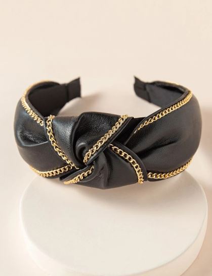 Shein Elegant Chain Decor Wide Headband /