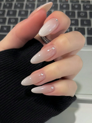 Shein Dual-Tone Gradient False Nails >