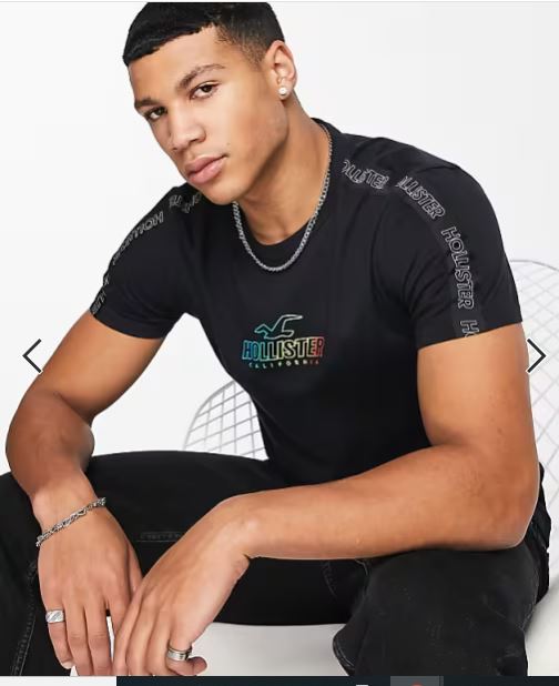 Hol. T-shirt with Ombre Effect In Black +