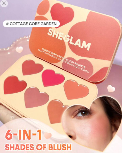 Sheglam Flush Crush Cream Blush Palette-Cottage Core Garden +