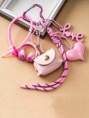 Shein Yogodins Pattern Bag Charm Keychain >