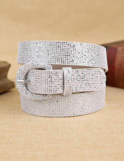 Shein 1pc Women's PU Glitter Buckle Waist Belt +