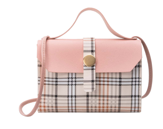 Shein Purse with Flap & Checkered Pattern +