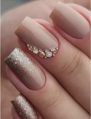 Shein 24 Pieces Of Press On Nails Short Square 3D Pattern Fingernails>