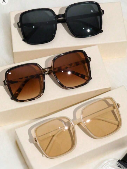 Shein 1/3pcs Simple Square-Shaped Fashionable Glasses +