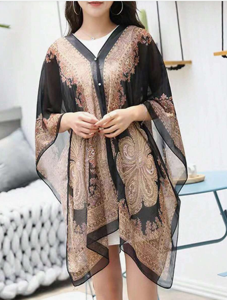 Shein 1PC Mature Paisley Pattern Print Inelastic Shawl +