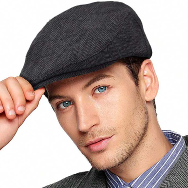 Shein British Style Octagonal Cap, Painter Hat, Newsboy Cap For Men