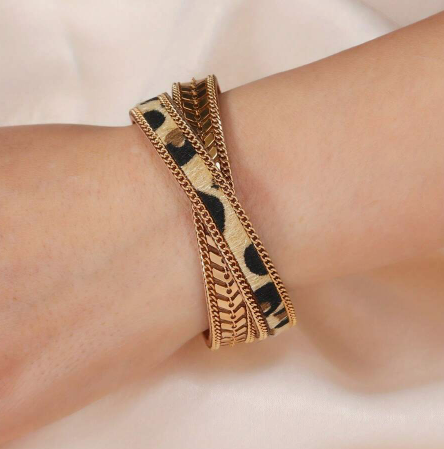 Shein Chain Decor Layered Bracelet +