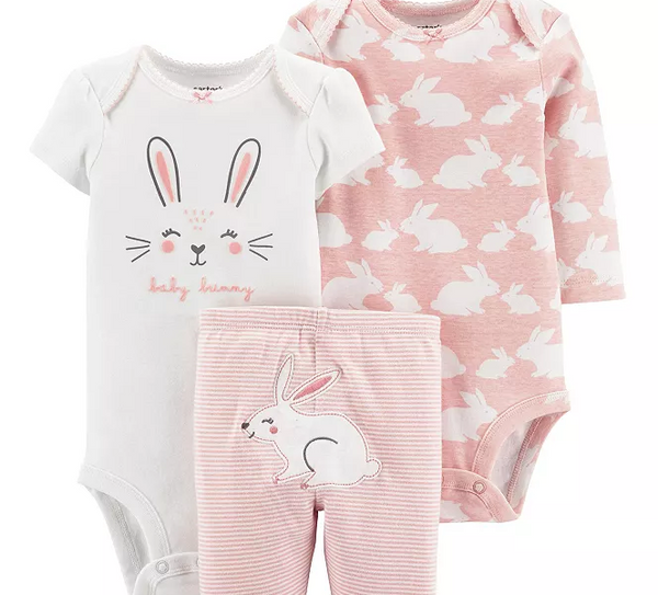 Carter's Girls 3-Piece Bunny Little Character Set, 12M  +