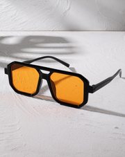 Shein 1pc Women Rectangle Frame Dual-Bridge Fashion Eyeglasses >