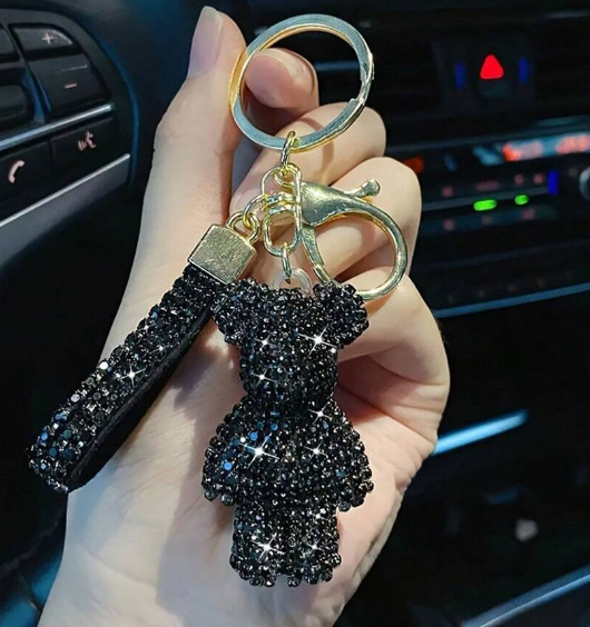 Shein Shiny Animal-Shaped Handcrafted Rhinestone-Encrusted Ornaments, Keychain +