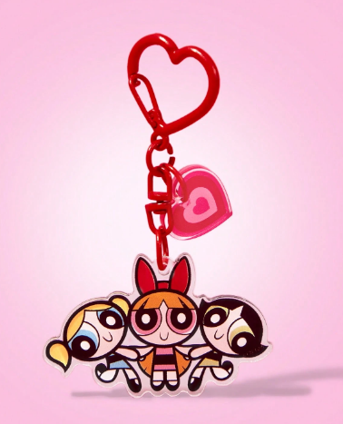 Shein The Powerpuff Girls Bubbles, Buttercup Pattern Keychain +