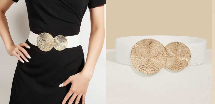 Shein Vintage Cute Elegant Sexy Street Party Business Elastic Waist Belt>