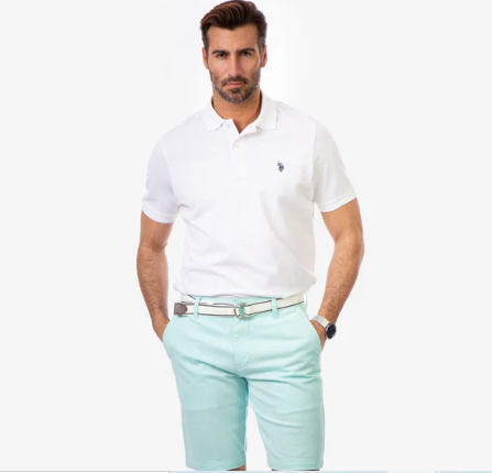 U.S. Polo Solid Pique Small Logo Polo Shirt, S