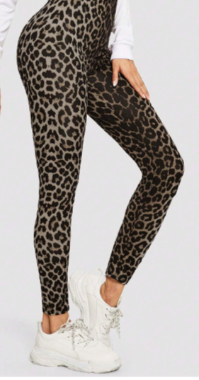 Shein Ladies Leopard Print Long Leggings, XL +