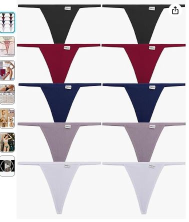 FINETOO 10 Pack G-String, M +