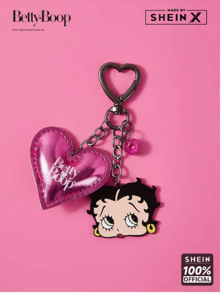Shein 3D Heart Shaped Key Chain Bag Pendant +