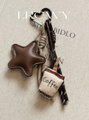 Shein Fashionable & Unique Coffee Star Knot Bag Charm/Pendant Keychain >