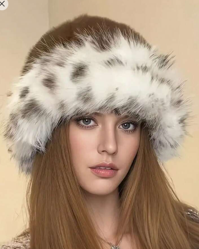 Shein 1pc Women's Luxury Fluffy Winter Hat +