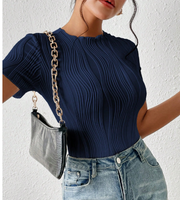 Shein Frenchy Solid Color Round Neck Hollow Out Embroidery Bodysuit, M +