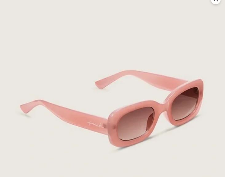 Victoria's Secret Pink Retro Rectangle Sunglasses, Pink +