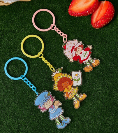 Shein Strawberry Shortcake 3pcs/Set Cute Cartoon Character Keychains ---