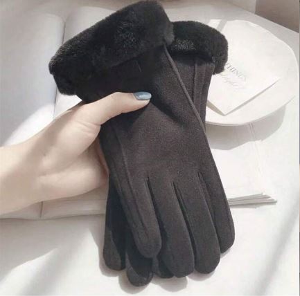 Shein 1pair Women's Velvet Cycling Thick Plush Gloves +