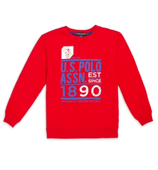 U.S. Polo Boys French Terry Graphic Logo Sweatshirt, 8T +