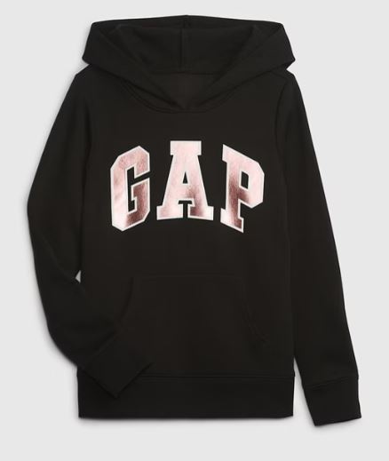 GAP Kids Metallic Arch Logo Hoodie, 10T */#