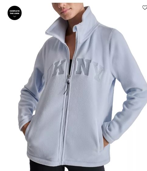 DKNY Sport Women's Tech Fleece Logo Jacket, S /