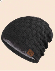Shein 1pc Men's Winter Warm Knitted Hat With Thermal Lined &amp; Personalized Windproof Cap +