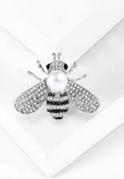 Shein Luxury Enamel Rhinestone Bee Brooches>