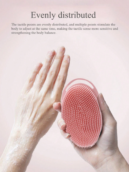 Shein 1 Pc Pink Body Bath Shower Scrubber Loofah Brush +