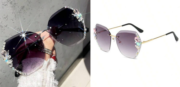 Shein 1pc Fashion Rhinestone Fashion Glasses +