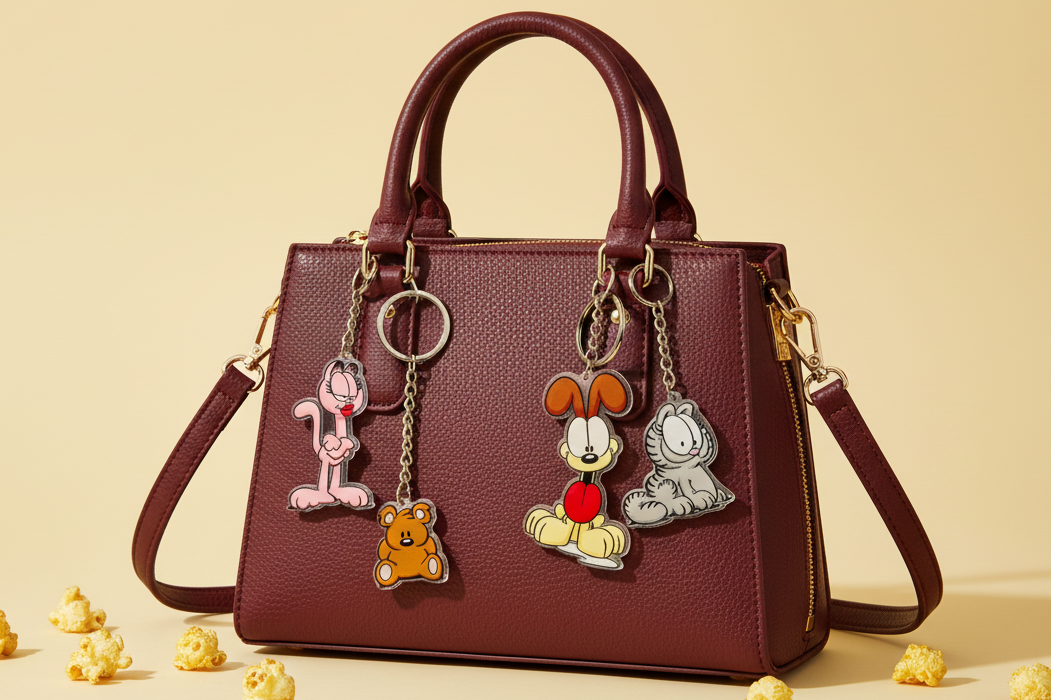Shein Garfeild 5pcs Cute Cartoon Cat & Dog Acrylic Keychain ---