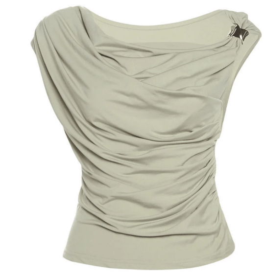 Shein Detail Ruched Sleeveless Top, L +