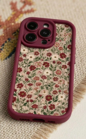 Burgundy Gradient Minimalist Print Phone Case Compatible With Iphone>