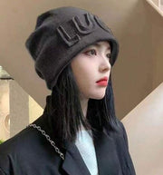 Shein 1pc Women's Letter Knitted Beanie Hat +