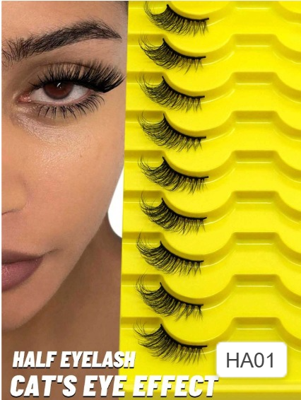 Shein 9 Pairs Cat Eye Short Soft 3D Faux Mink Lashes, Code: HA01 -.