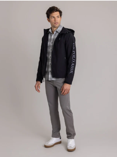 U.S. Polo Polar Fleece Bonded Wordmark jacket, L +