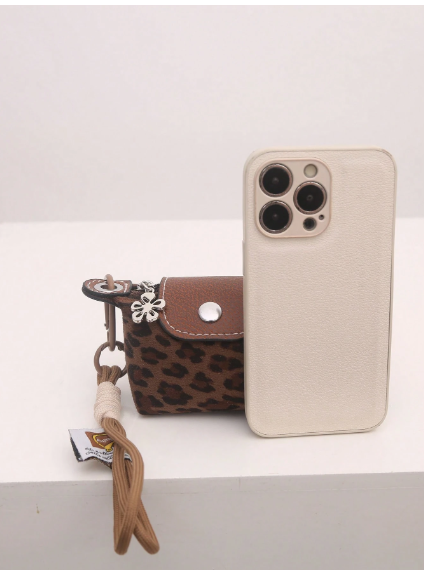 Shein Women's Fashion Minimalist Leopard Mini Coin Purse -.